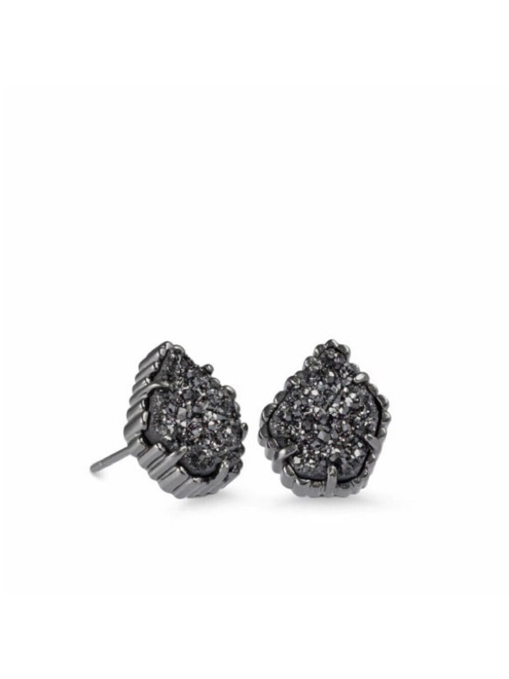 Kendra Scott Women’s Tessa Gunmetal Stud Earrings in Black Drusy